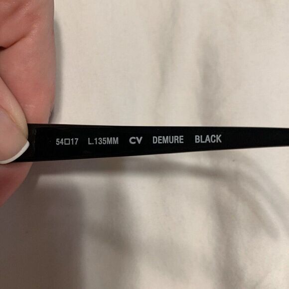 BCBGmaxazria New Womens Solid Black Demure Octagon Sunglasses - Picture 5 of 6